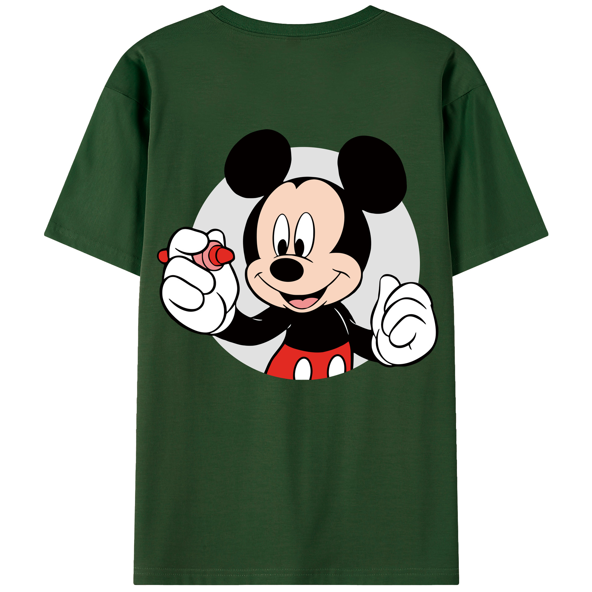 （画像用） ミッキーマウス Mickey Mouse 綿100％半袖Tシャツ（背面プリント）